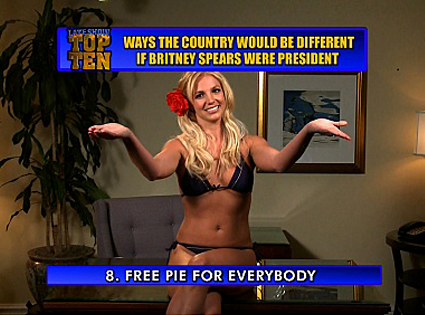 Britney Spears, Letterman Britney Spears, Letterman